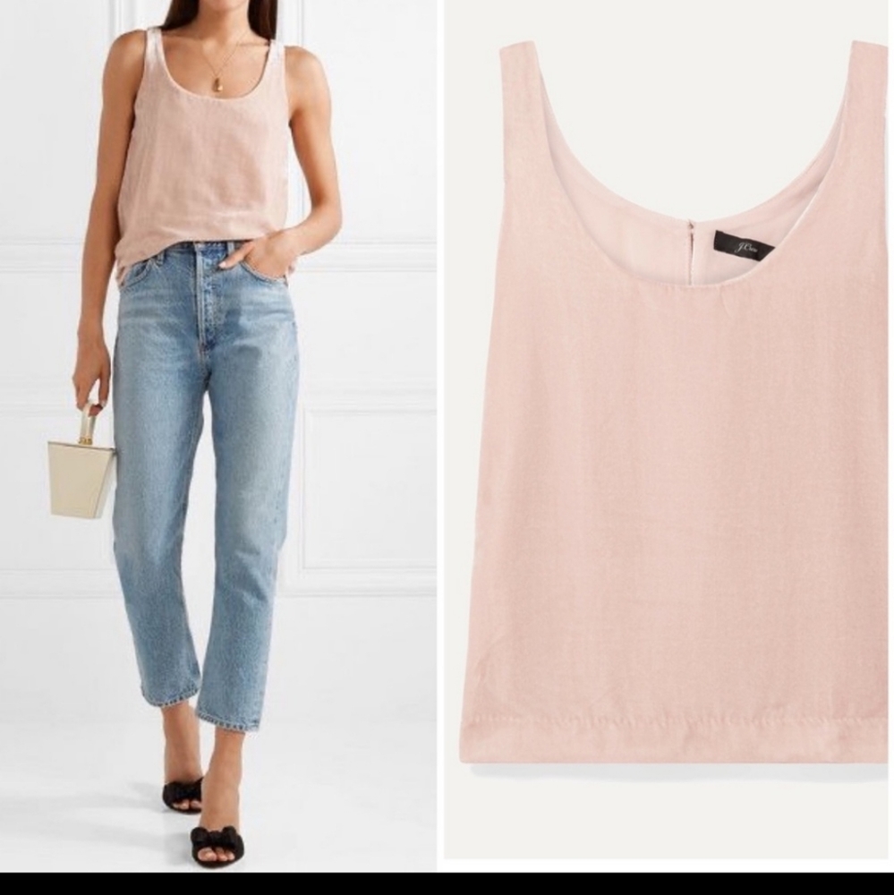 J crew pink velvet tank top - Picture 4 of 9